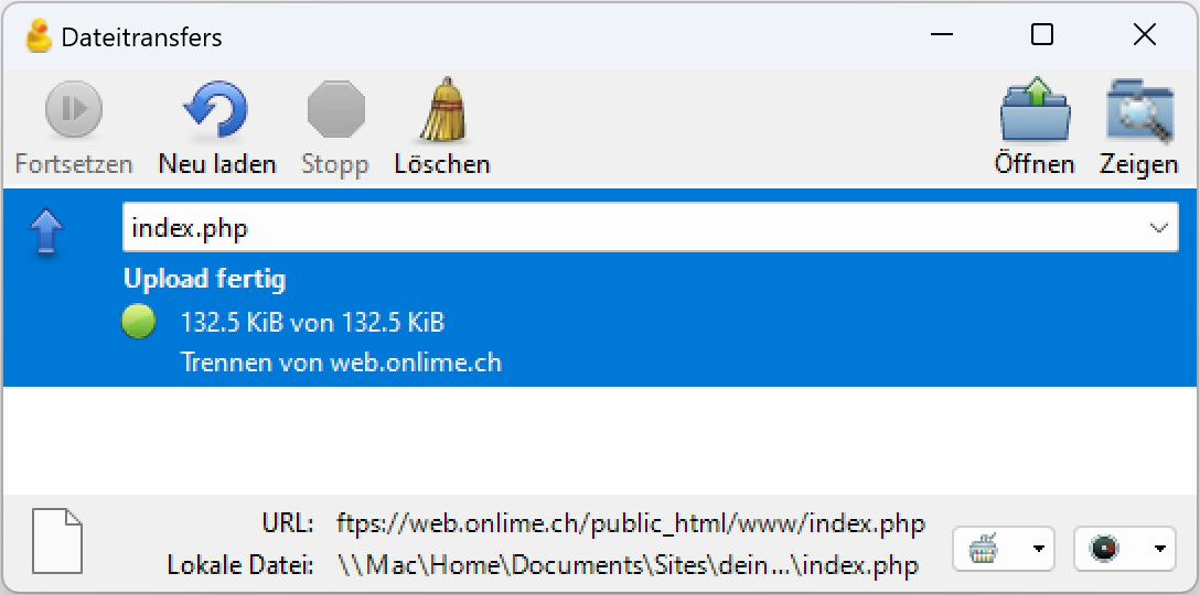 Datei hochladen